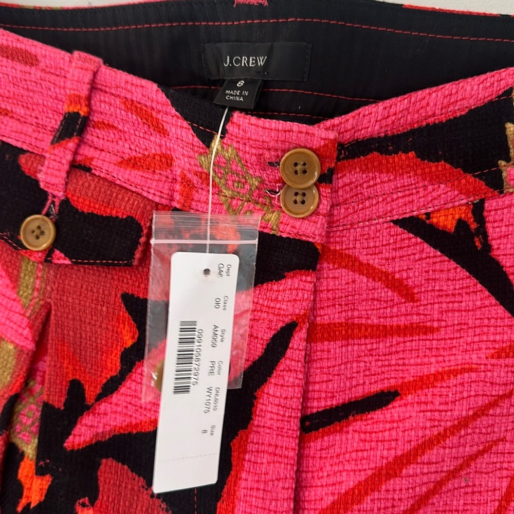 NWT J.Crew Pleated Shorts in Palm Print - Picture 3 of 5